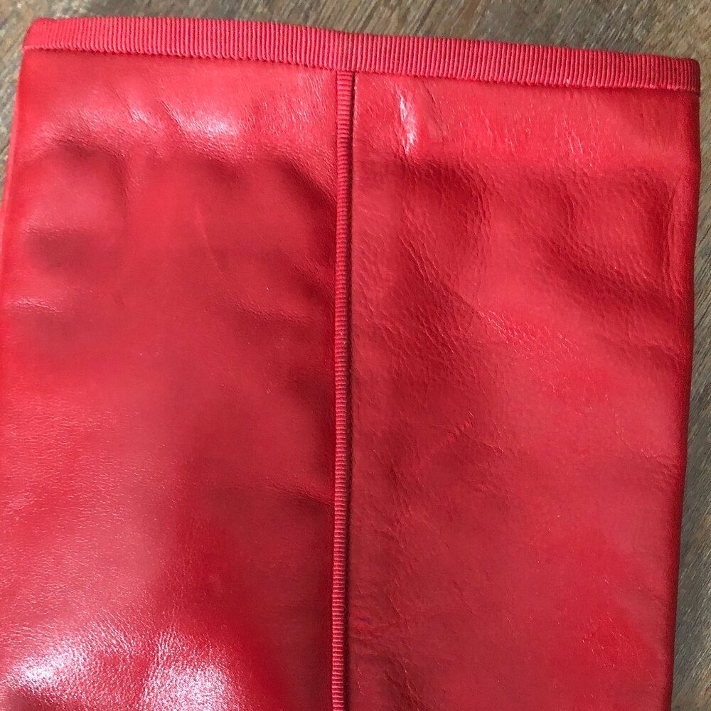 Vintage Arnold Churgin Red Leather Boots - Calf High Boots - Fits like US 8 - Picture 11 of 14